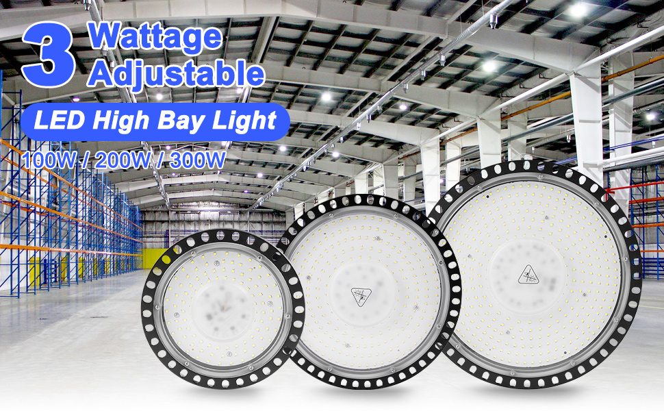 Sararoom 10Packs 100W 110V UFO High Bay Light,10000LM 5000K LED Light