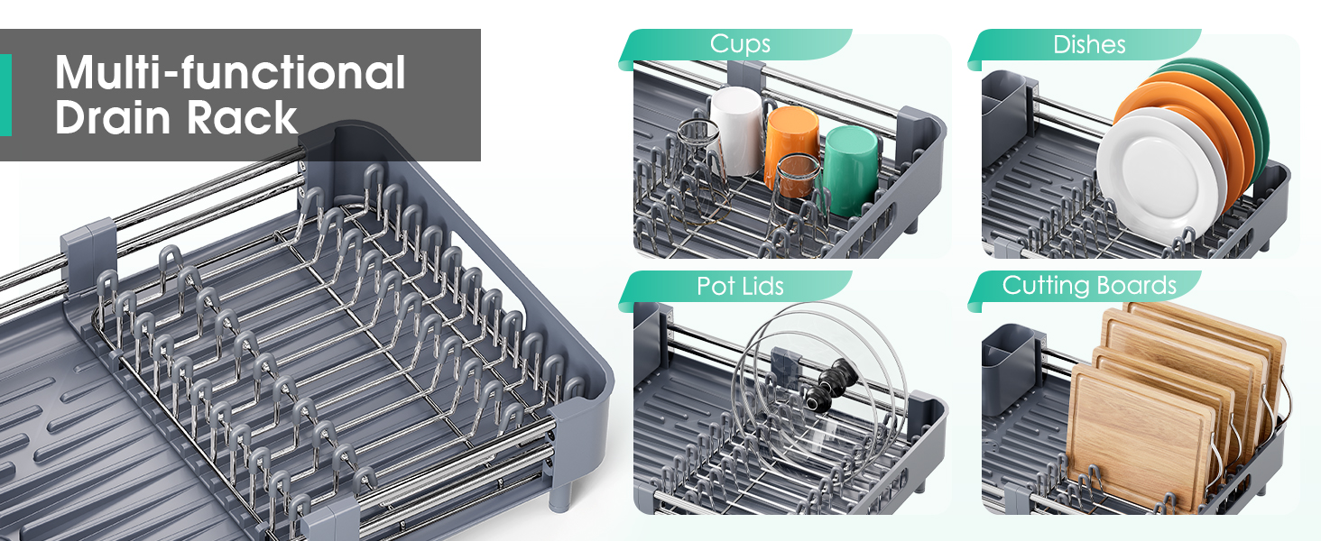 extendable dish drying rack for kitchen counter