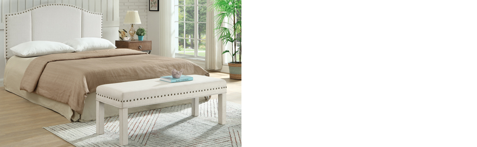 Amazon.com - 24KF Middle Century Linen Upholstered Tufted