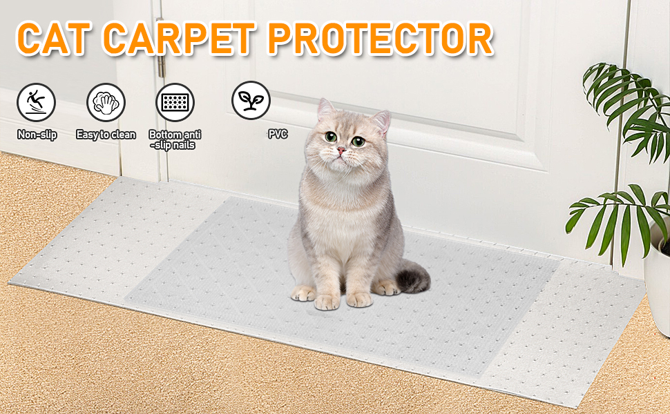 8.2Ft Cat Carpet Protector for Pets Plastic Carpet