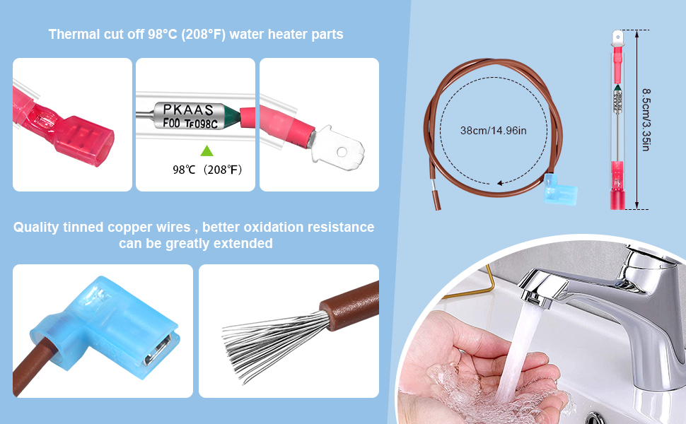 WERWMRE 14PCS RV Water Heater Thermal Cut Off Kit, RV Hot