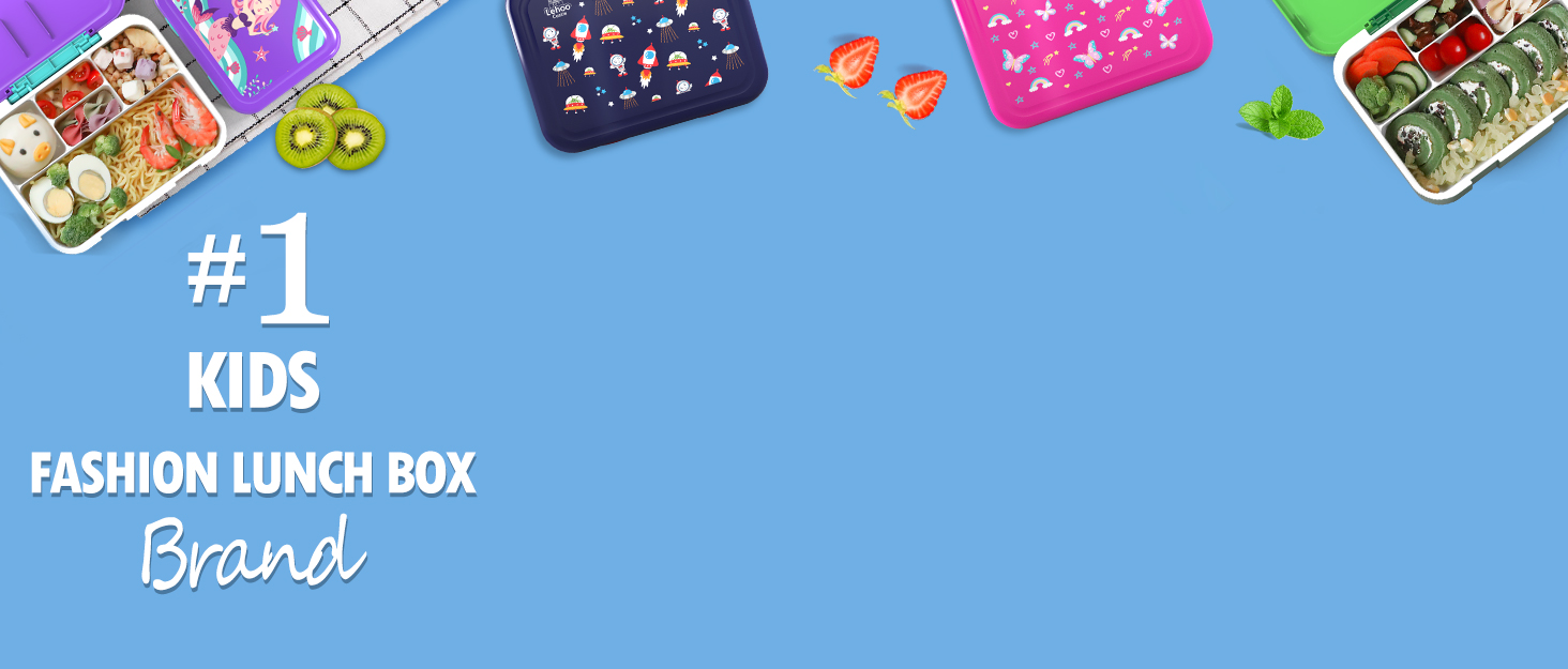 Lehoo Castle Bento Lunch Box for Kids, Kids Bento Box with 5