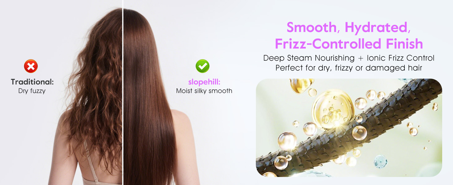 steam hair straightener brush