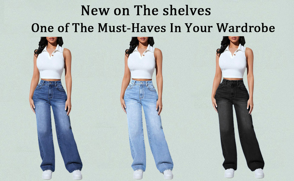 Straight Leg Jeans for Women High Waisted