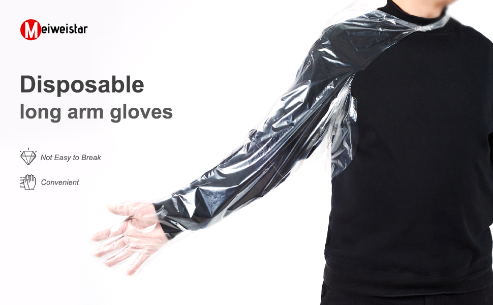 Long Disposable Gloves, Field Dressing Gloves， Shoulder Length Extra