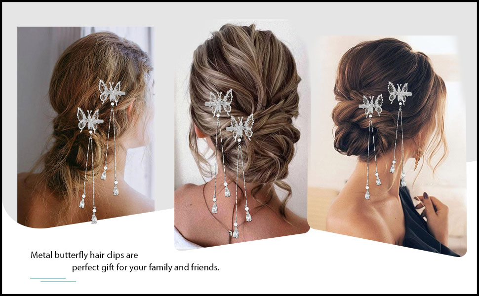 metal butterfly hair clip