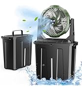 Ausic Portable Misting Fan - 9L Bucket, 10-inch Outdoor Fans for Patios/Camping, 20000mAh USB Rec...