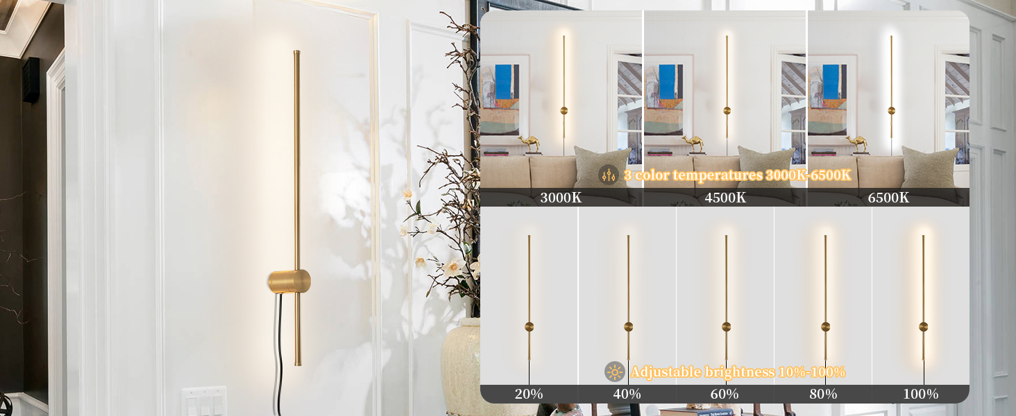 dimmable plug in wall sconce