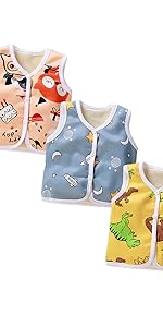Three sets of padded vests 