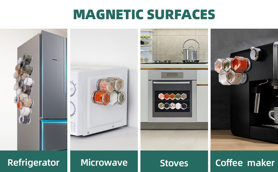 Magnetic Spice Jars For Refrigerator