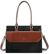 CLUCI Briefcase for Women Oil Wax Leather Vintage 15.6 Inch Laptop Business Shoulder Bag