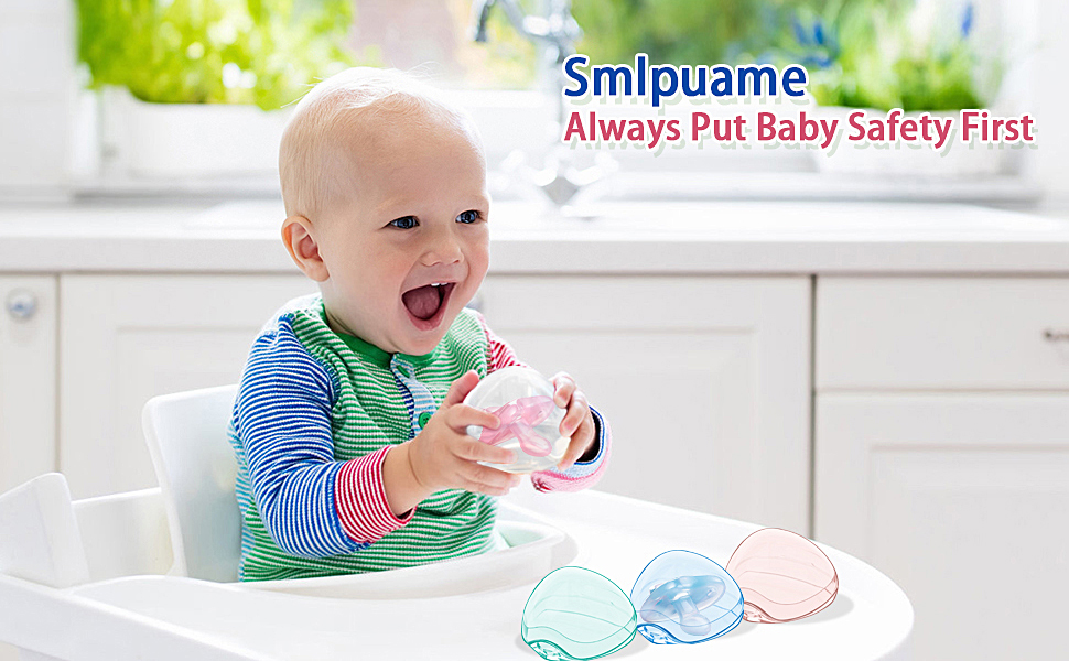 Smlpuame Pacifier Case,2 Pack BPA Free Pacifier Holder