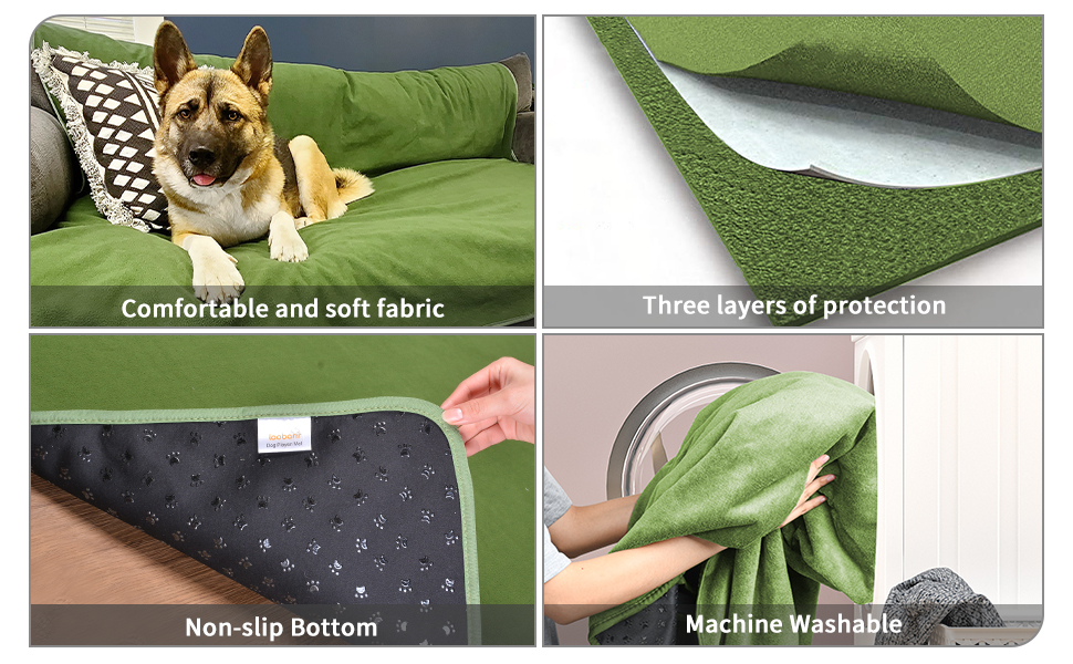 LOOBANI 2 Packs Extra Large Reusable Dog Mat for Floor, Non