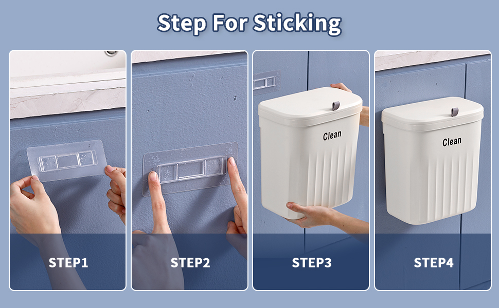 hanging trash can with lid