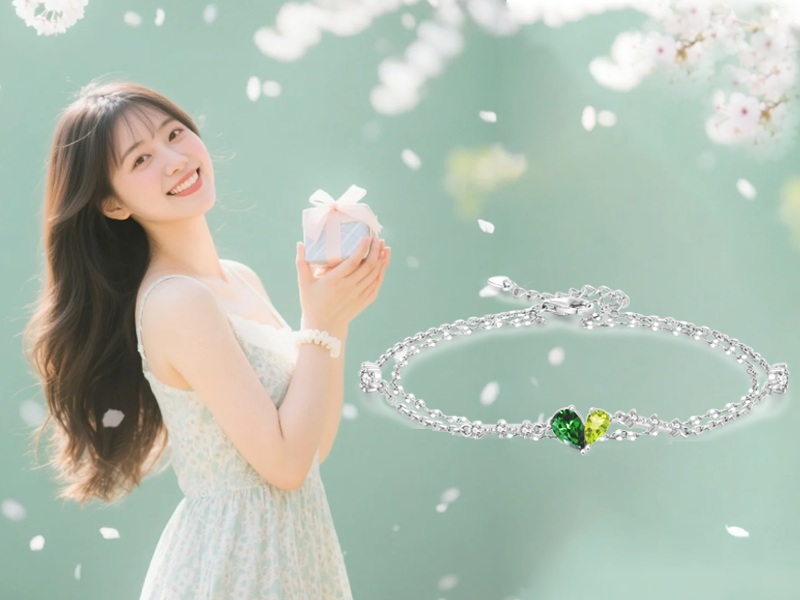 Amazon.co.jp: Free bird ハートブレスレット レディース
