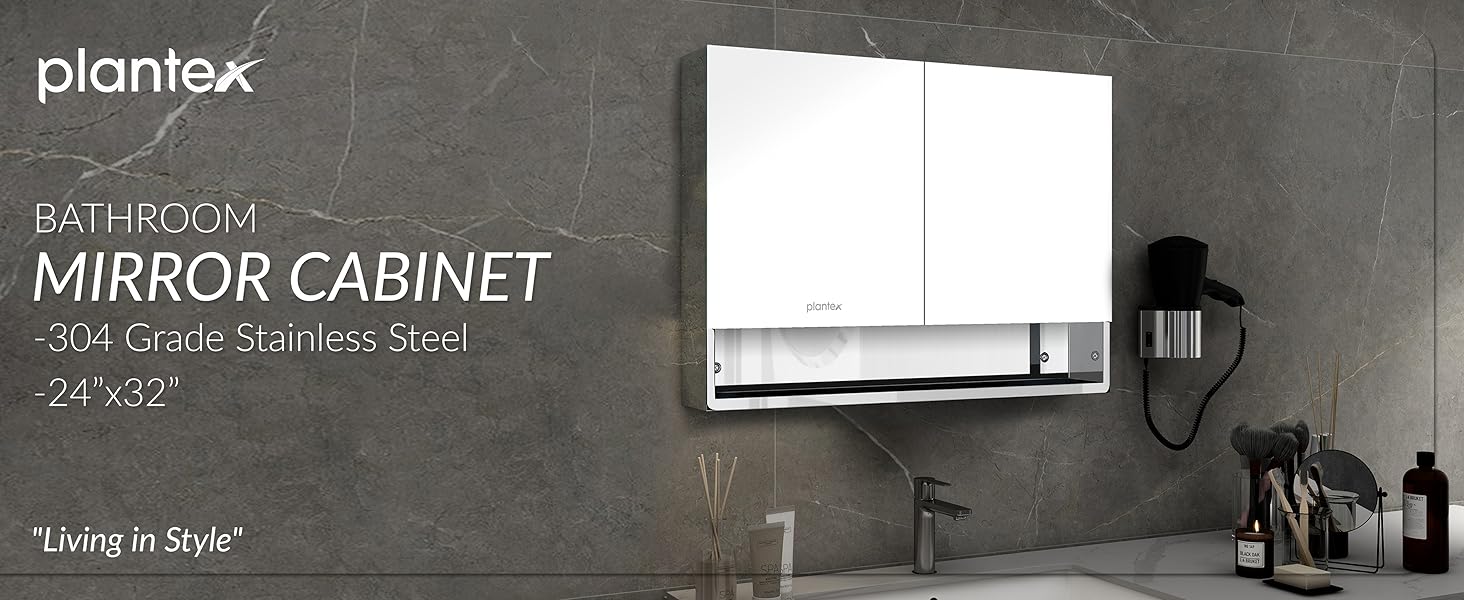 basin mirror with storage