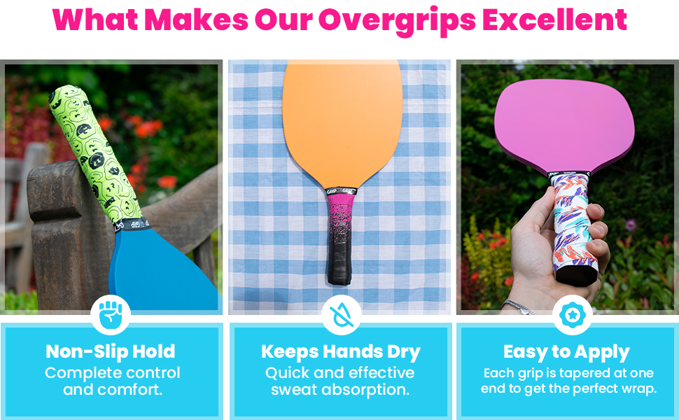 Get A Grip Pickleball Paddle Grip Tape AntiSlip