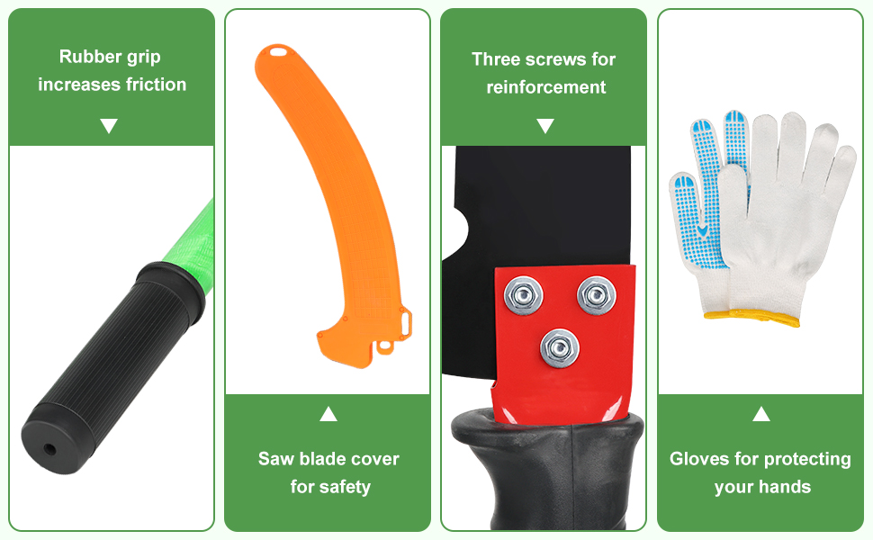 SMONTER 26Ft Tree Pole Pruner Saws for Tree Trimming Manual Branches Trimmer Extendable Pole Saw