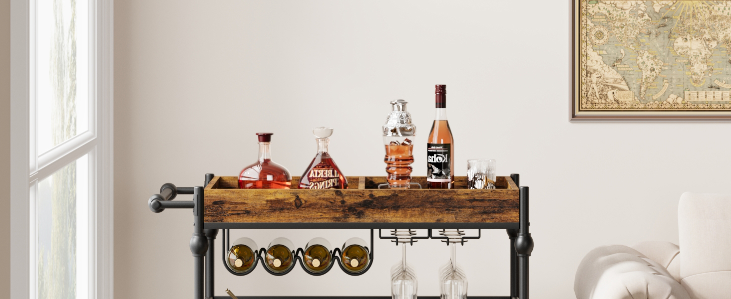 Roman column bar cart