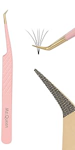 fiber tips lash tweezers