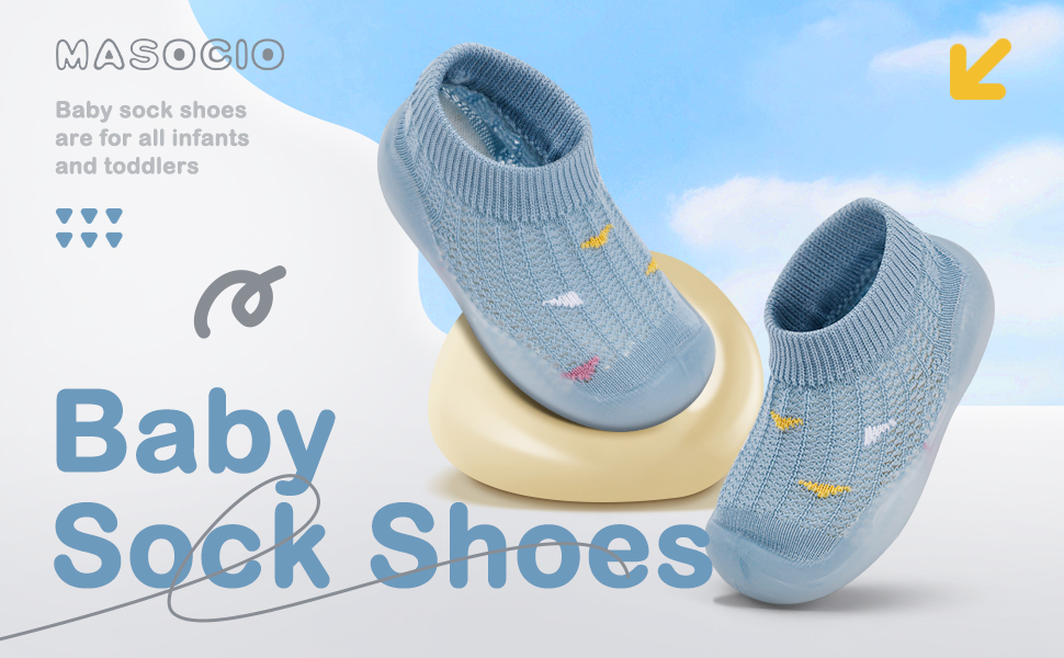 Baby Sock Shoes Toddler Boy Girl First Walking Pre Walkers Pram Crawling Soft Rubber Sole Slipper