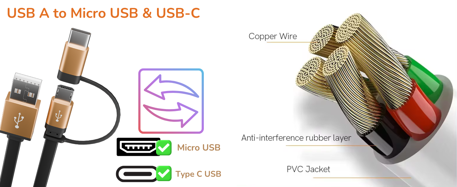 2 in 1 Multi Charger Cable