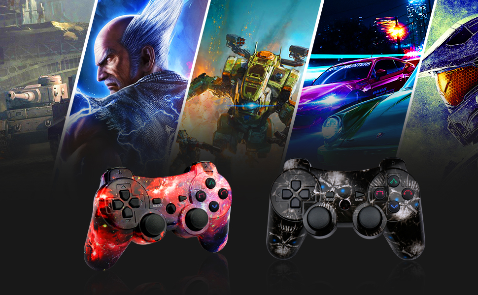 Wireless Controller for PS3 Double Shock Gamepad for Playstation 3 Remote, 6axis Wireless PS3