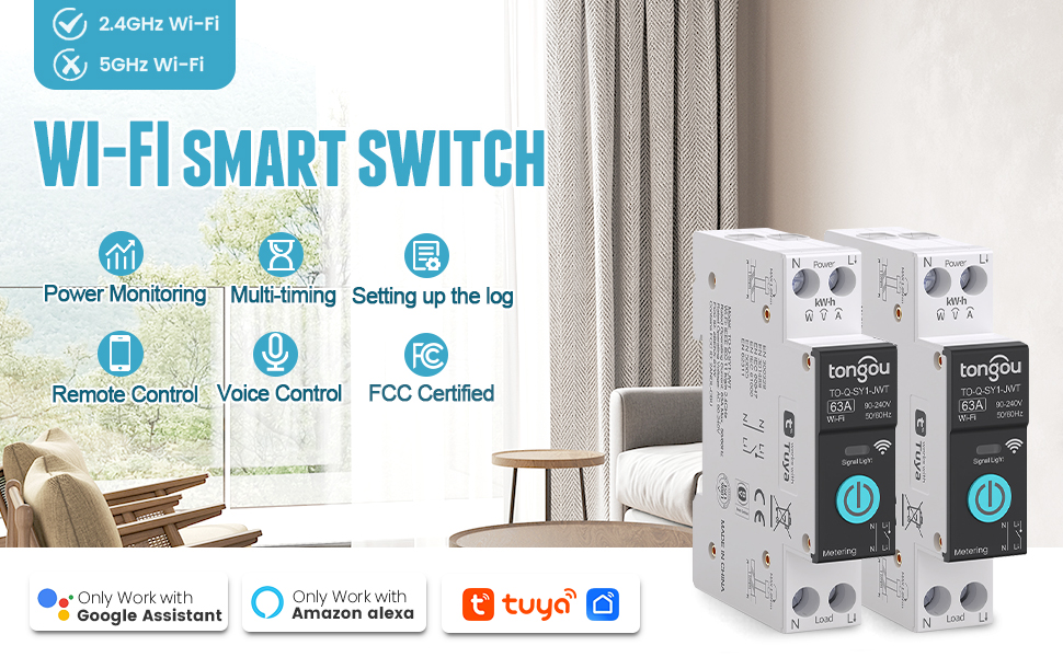 16A Smart WiFi Circuit Breaker with Energy Monitor