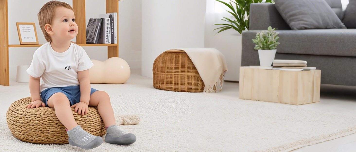 Hstyle Baby Sock Shoes Toddler Walking Shoes Infant Non-Slip Slippers Soft Rubber Sole Sneakers for Baby Boys Girls 2 2222