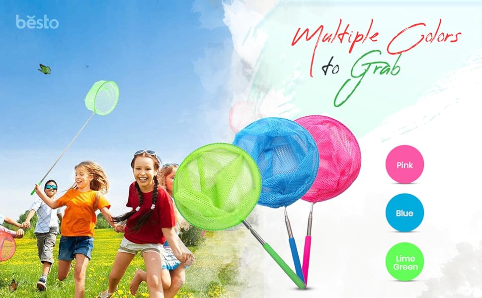 Kids Fishing Net Butterfly Net Telescopic Children's Insect Catch Mesh Fish  Net Lightweight and Extendable (38-86 Cm) (Green) : : Toys &  Games