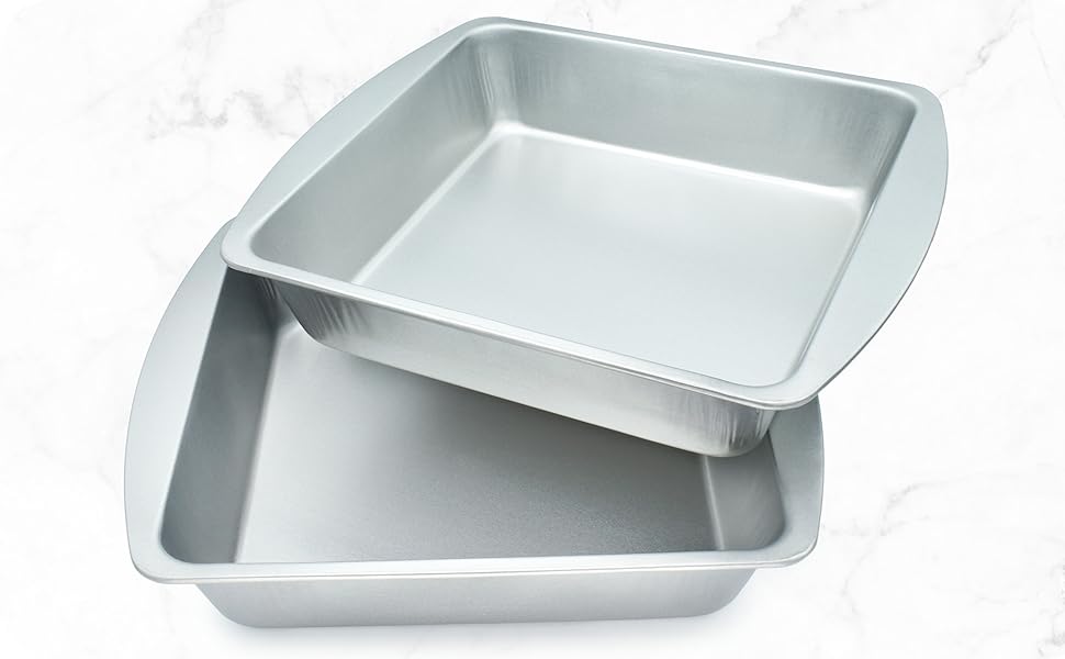 ebake Square Cake Tin for Cakes, Baking and Cooking, (8 inch, 20cm