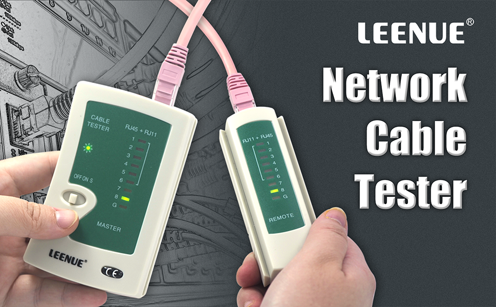LEENUE Network Tester Cable Tester, LAN Tester POE, RJ45 Network Cable