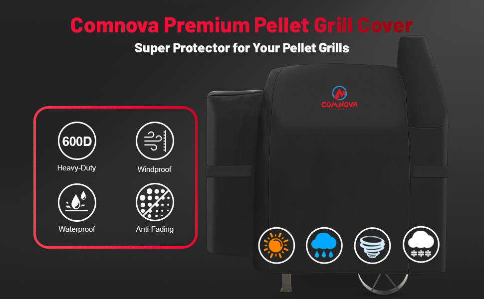 Comnova Grill Cover for Pit Boss 820FB Without Side Shelf
