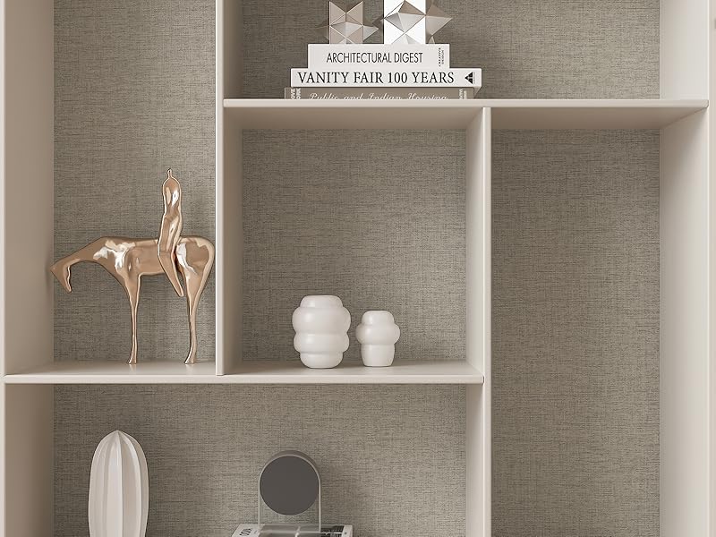 CHIHUT Faux Grasscloth Peel and Stick Wallpaper for Bedroom Embossed