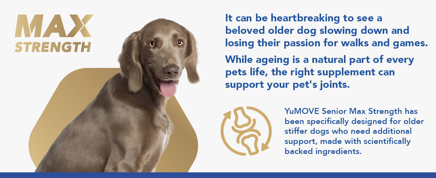 YuMOVE Senior Dogs MAX Strength Joint Supplement 12 Senior Max