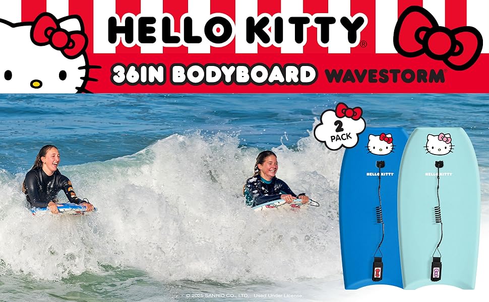 Amazon.com : Hello Kitty 36in Bodyboard by Wavestorm 2PK