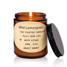 Wild lemongrass scented candel