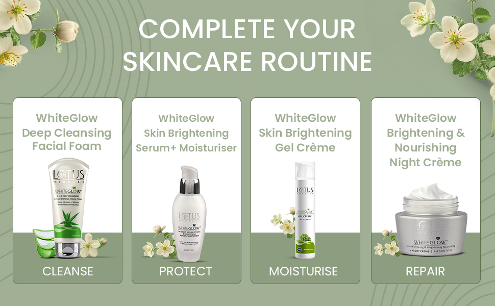 Lotus Herbals WhiteGlow Skin Brightening Gel Crème | Gives Radiant Skin In 7 Days