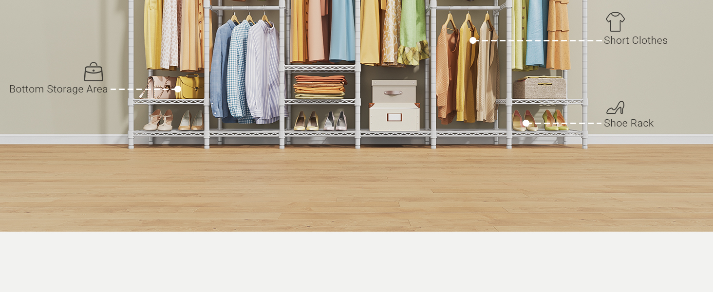 freestanding Clothes Rack for Hanging Clothes