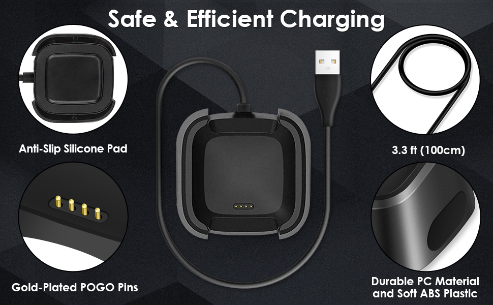 SPN-BFC Charger Dock Cable Compatible with Fitbit Versa