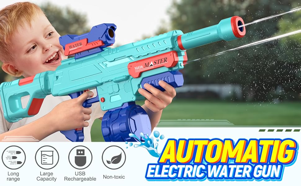 Electric Water Guns for Kids, Super Automatic Squirt Gun Water Soaker