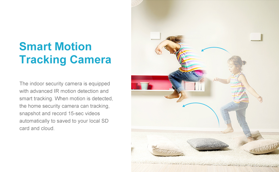 Little elf Indoor Security Camera,1080P Pet Cameras with Phone App for