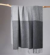 Gray Black Wool Blanket