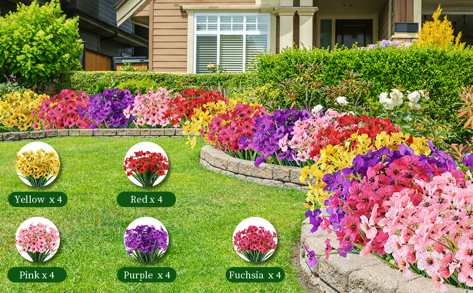 artificial flowers for outdoors