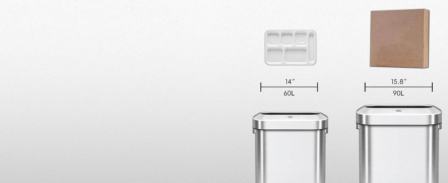 wide open top commercial grade trash can