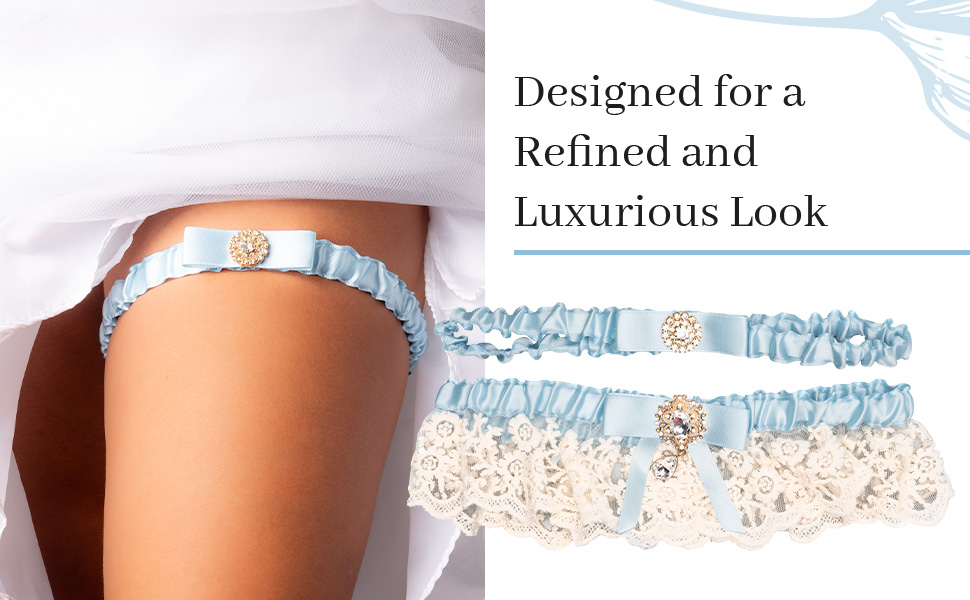 Amazon.com: Sexy Wedding Garter with Satin Like Blue Band