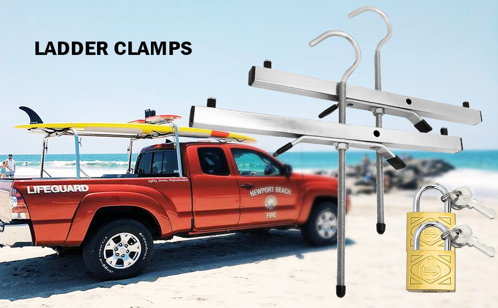 Savieva Ladder Clamps Heavy Duty Ladder Roof Rack Clamp Clamps with 2
