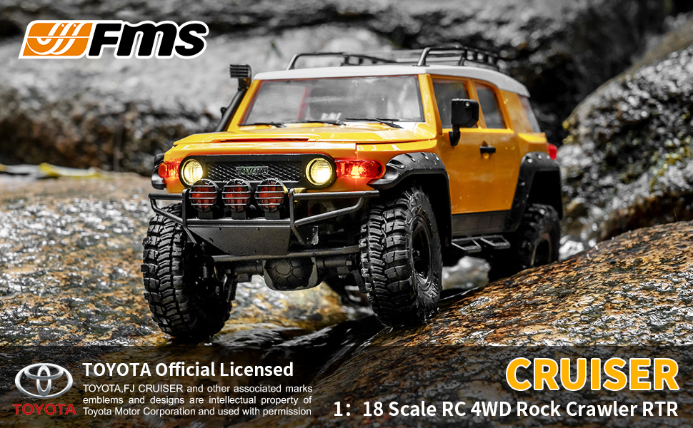 トヨタ FJ CRUISER 1:18 スケールラジコン　ミニクローラ TOYOTA Fms FJ Cruiser 1:18 RC Crawler - Mini Off-Road King
