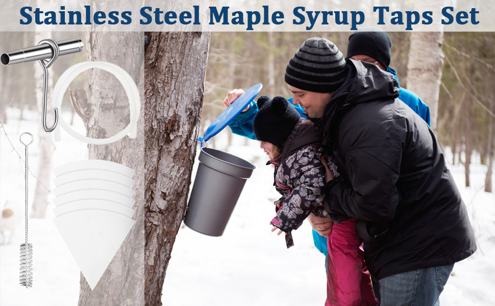 YEOSLL Maple Syrup Tapping Kit FoodGrade Stainless Steel