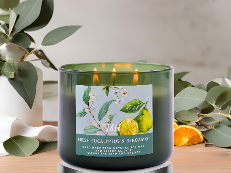 earthy candle herbal candle eucalyptus scented candle rosemary candle herbal scented candle for home